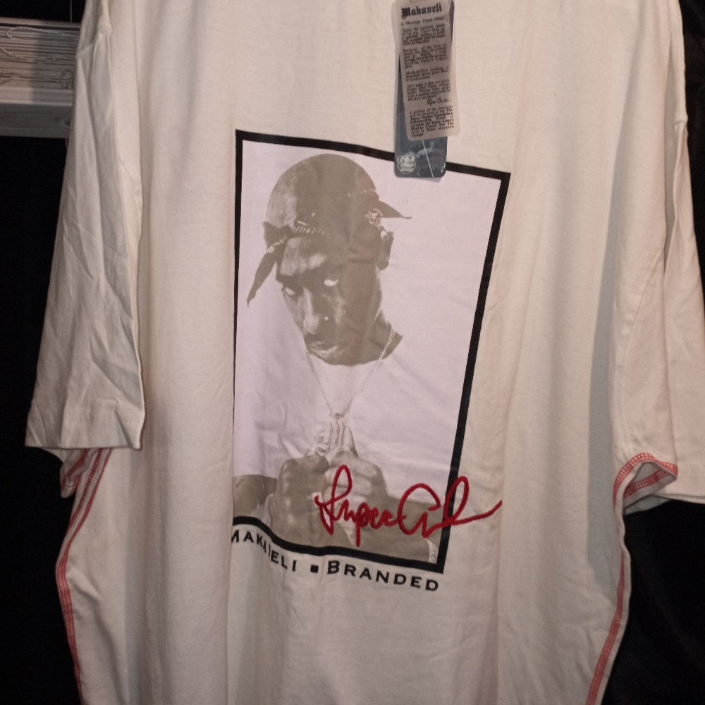 New Tupac Shakur embroidered T by Makaveli